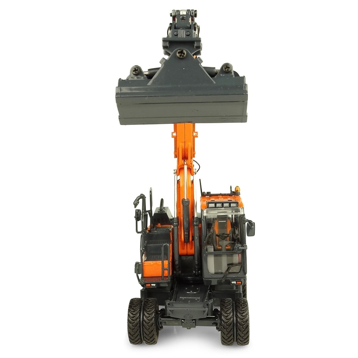 Universal Hobbies Doosan DX160W Wheeled Excavator with attachments