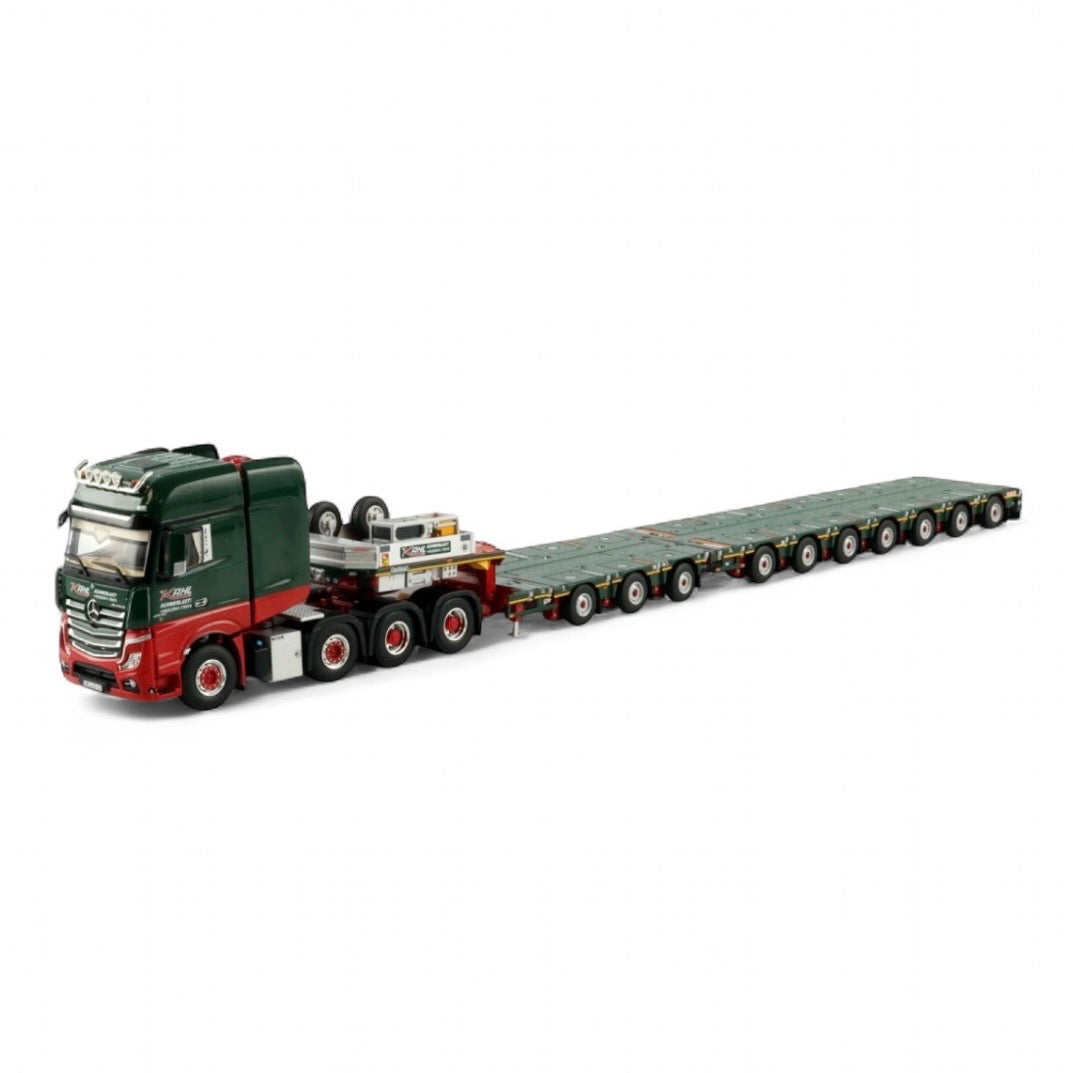 WSI Kahl Schwerlast Mercedes Actros MP5 SLT Giga Space 8x4 with 7+3 Axle Nooteboom Manoovr Low Loader