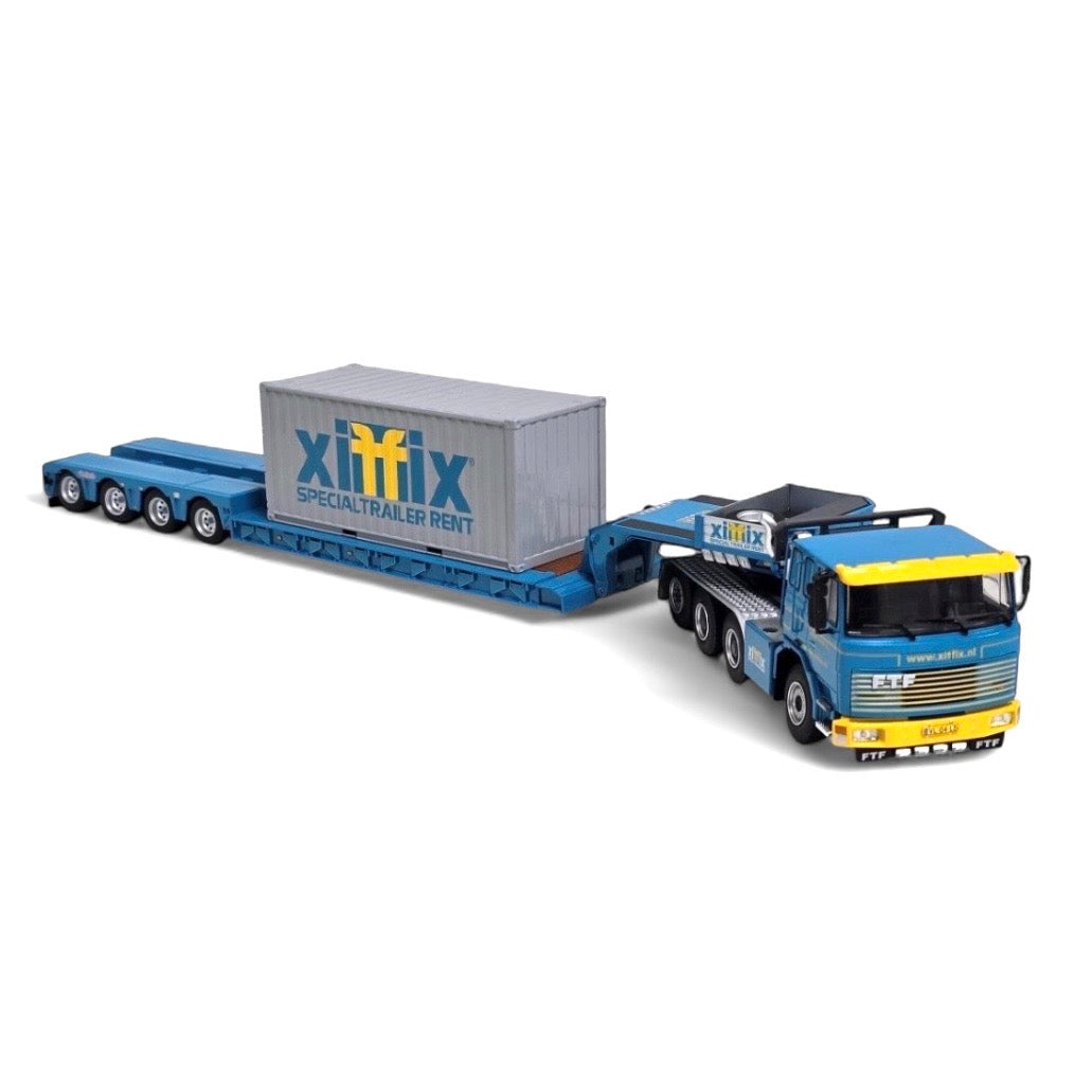 WSI FTF FS Series 8x4 rear steer with Nooteboom Euro Low Loader ad 20ft Container Xiffix Trailer Rental*