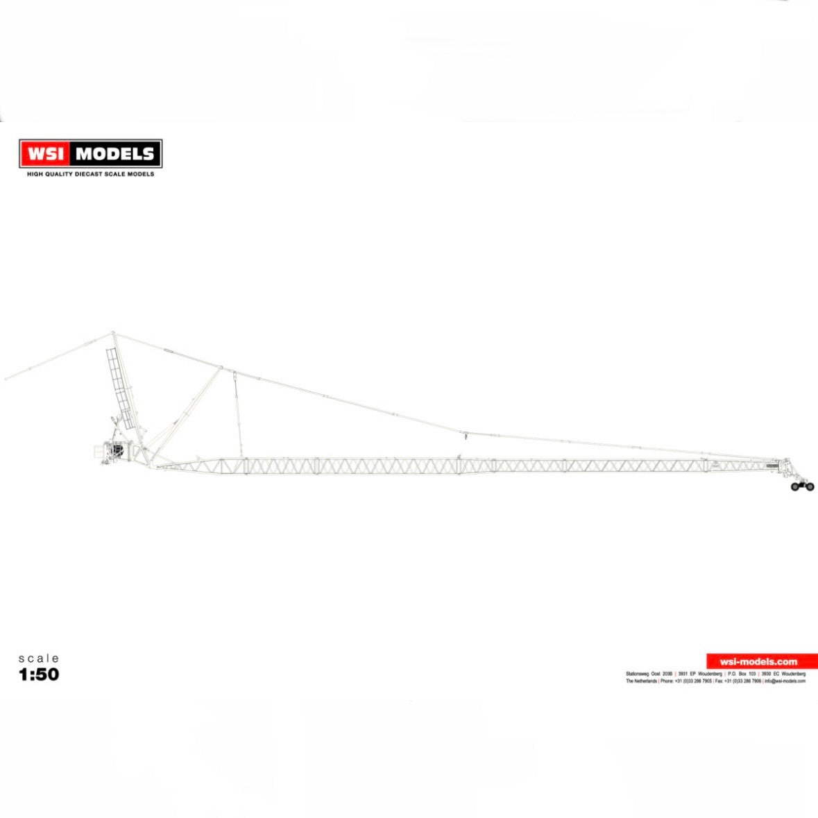 WSI Premium Line Liebherr LTM 1500 Crane Extension Jib in White (fits 1650 and 1750 too)