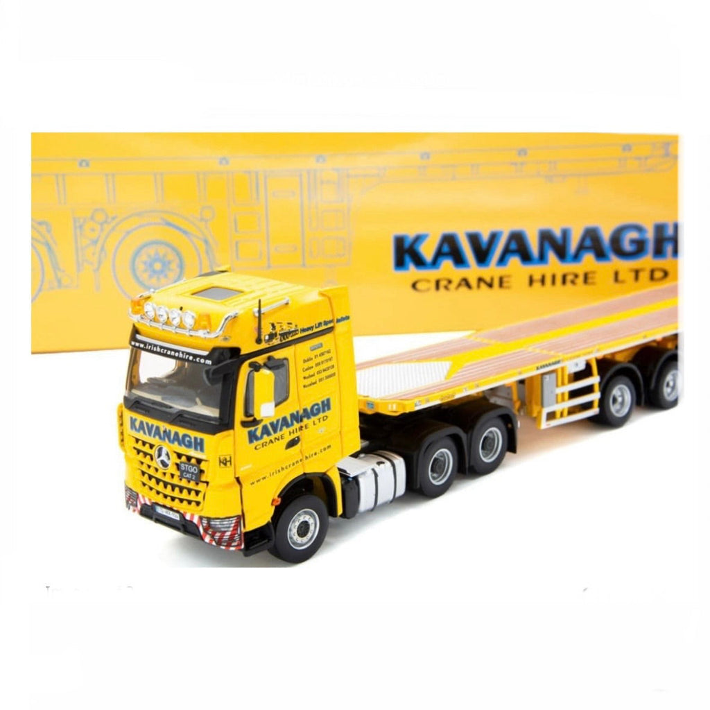 IMC Kavanagh Crane Hire Mercedes Arocs 8x4 with 6 Axle Nooteboom Ballast Trailer