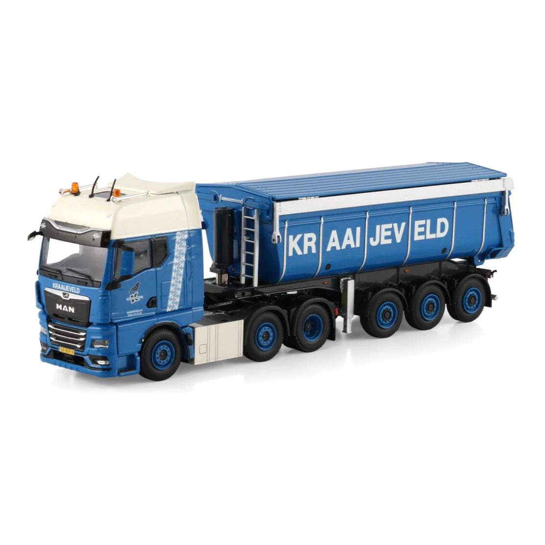 WSI Kraaijeveld MAN TGX GX 6x2 Twin Steer Non Steering Tipper Trailer - 3 Axle