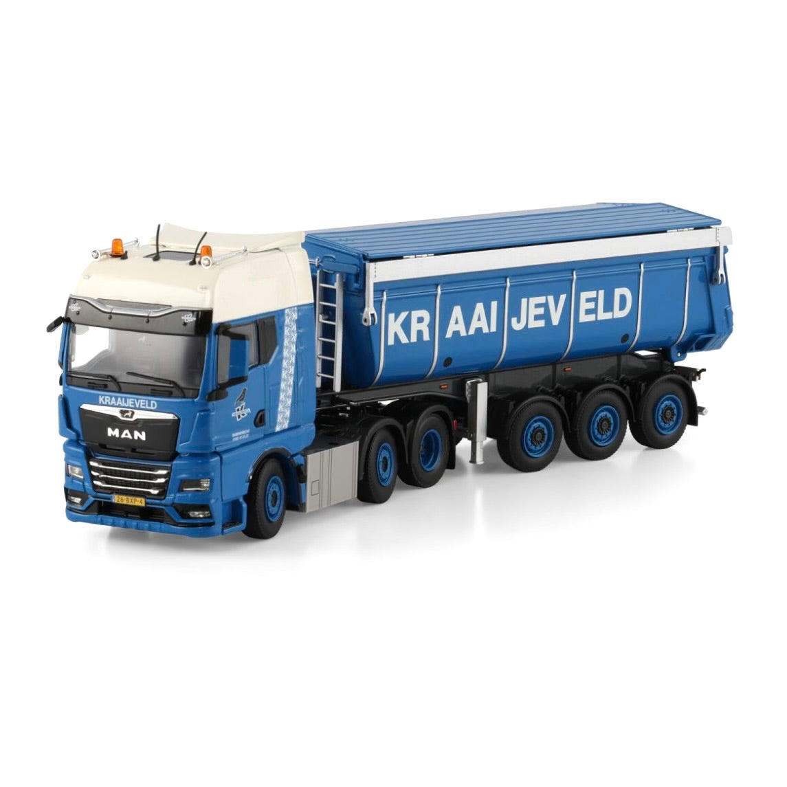 WSI Kraaijeveld MAN TGX GX 6x2 Twin Steer Non Steering Tipper Trailer - 3 Axle