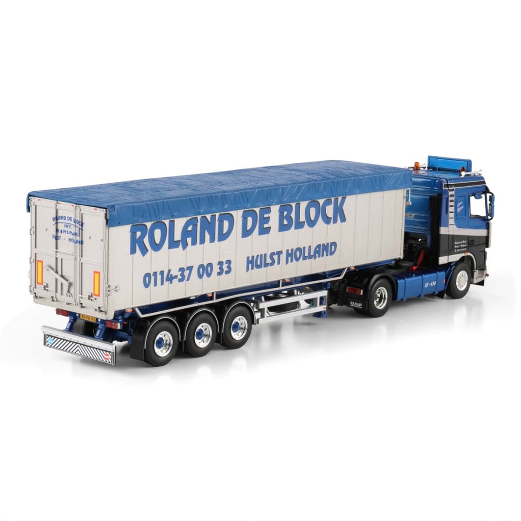 WSI Roland De Block DAF 95XF Space Cab 4X2 Tipper Volume Trailer - 3 Axle 1:50 scale model 