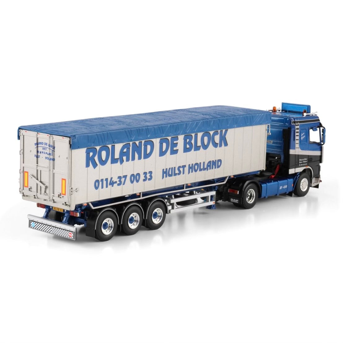 WSI Roland De Block DAF 95XF Space Cab 4X2 Tipper Volume Trailer - 3 Axle