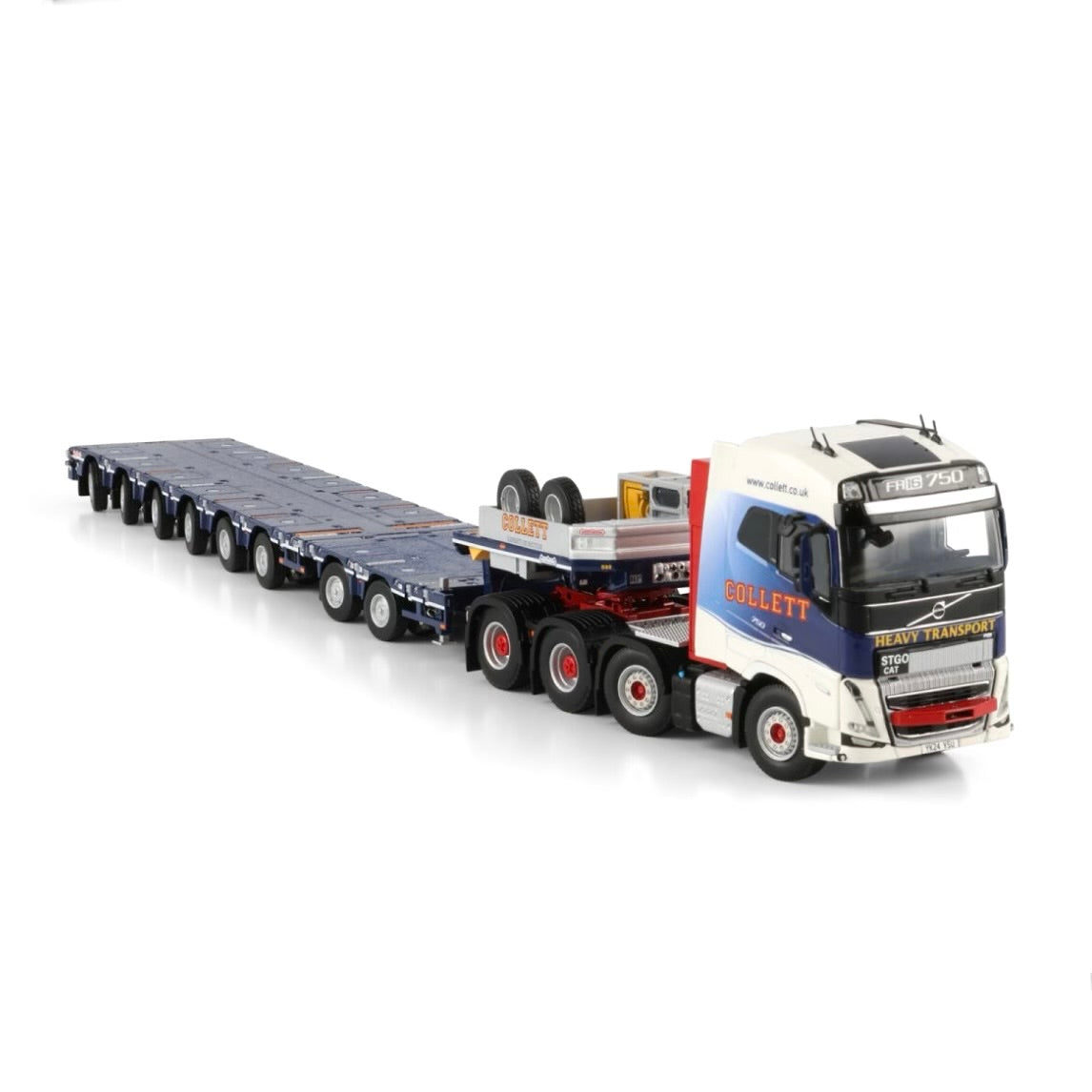 WSI Collett Volvo FH5 Globetrotter 8x4 with 6+2 Nooteboom Manoovr Low Loader