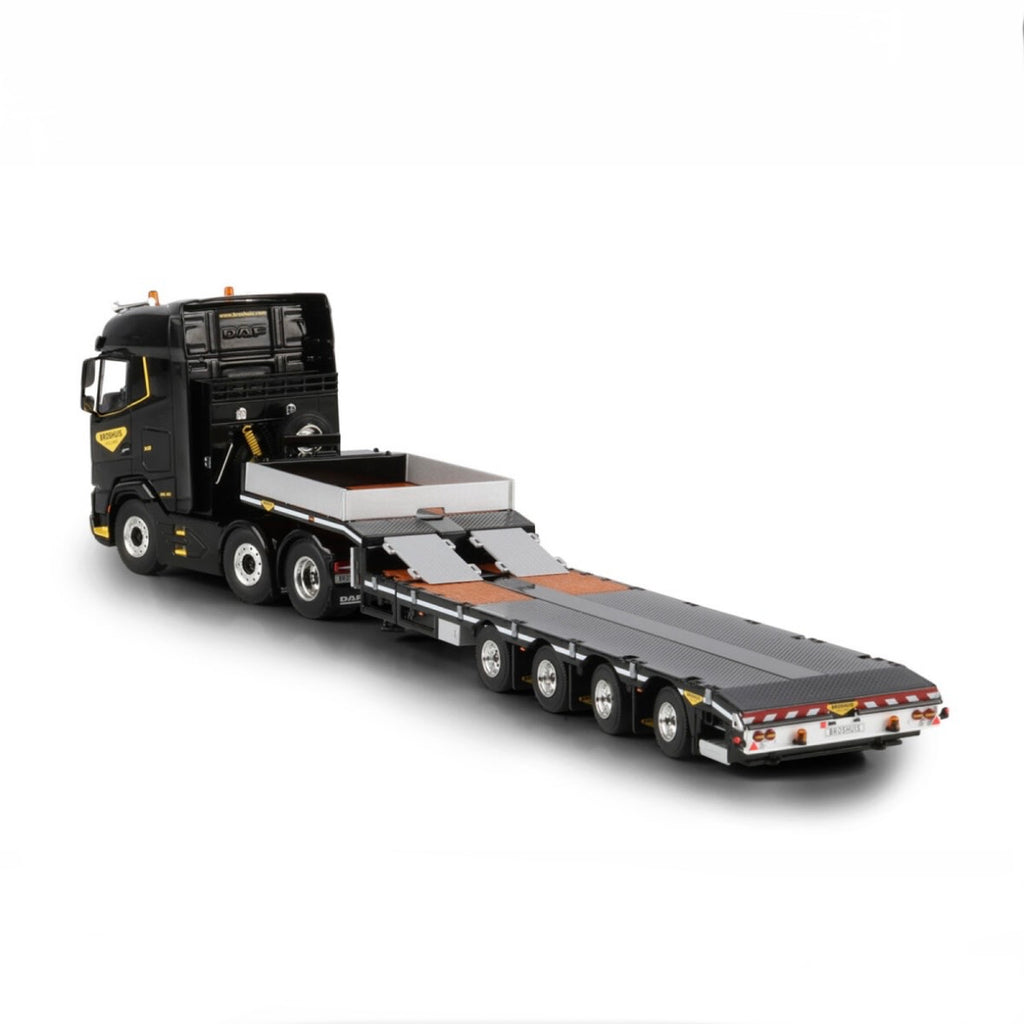 WSI Broshuis Premium Line DAF XG MY25 6x2 Twin Steer Semi Low Loader - 4 Axle 1:50 scale model