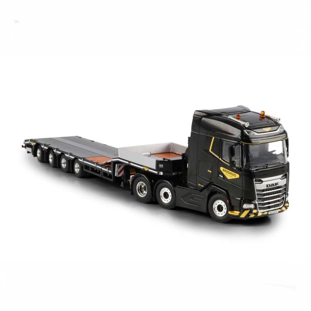 WSI Broshuis Premium Line DAF XG MY25 6x2 Twin Steer Semi Low Loader - 4 Axle 1:50 scale model