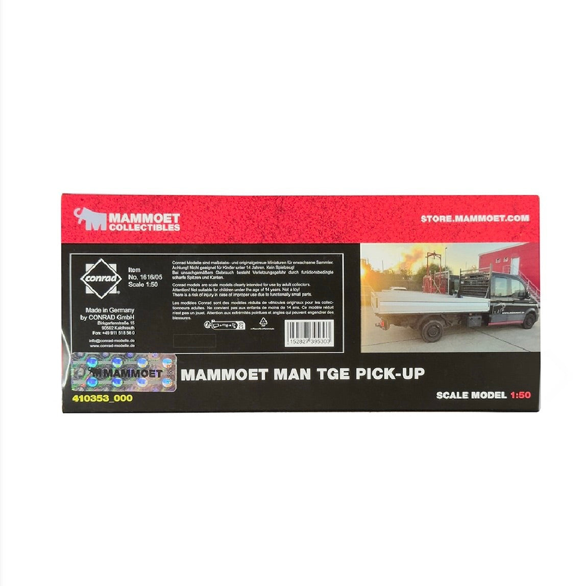 Conrad Mammoet MAN TGE Pick-Up 1:50 Scald Model