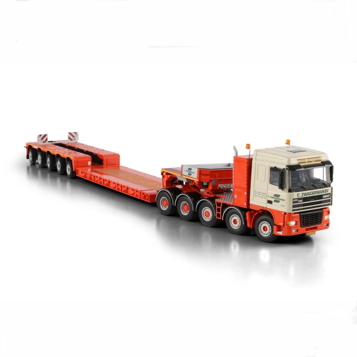 WSI C. Zwagerman GINAF DAF 95XF Space Cab 10x4 with 5 Axle Nooteboom PX Low Loader*