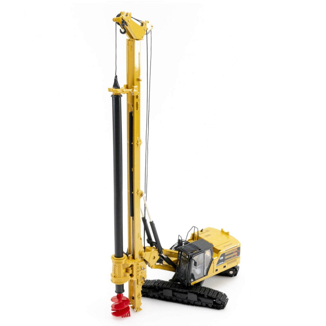 Diecast Masters CZM EK160 Cylinder Crowd Drilling Rig on CAT 330 Next Gen Carrier detail view