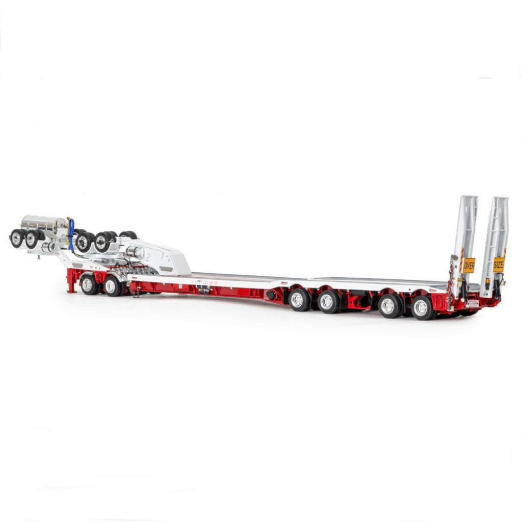 Drake Australian 4x8 Drop Deck Swingwing Low Loader trailer + 2x8 Dolly White/Red detail view