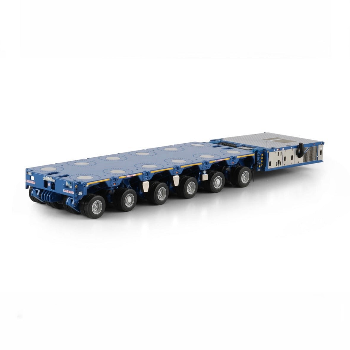 WSI Scheuerle Intercombi SPE 6 Axle Self Propelled Trailer and Power Pack in Blue rear view