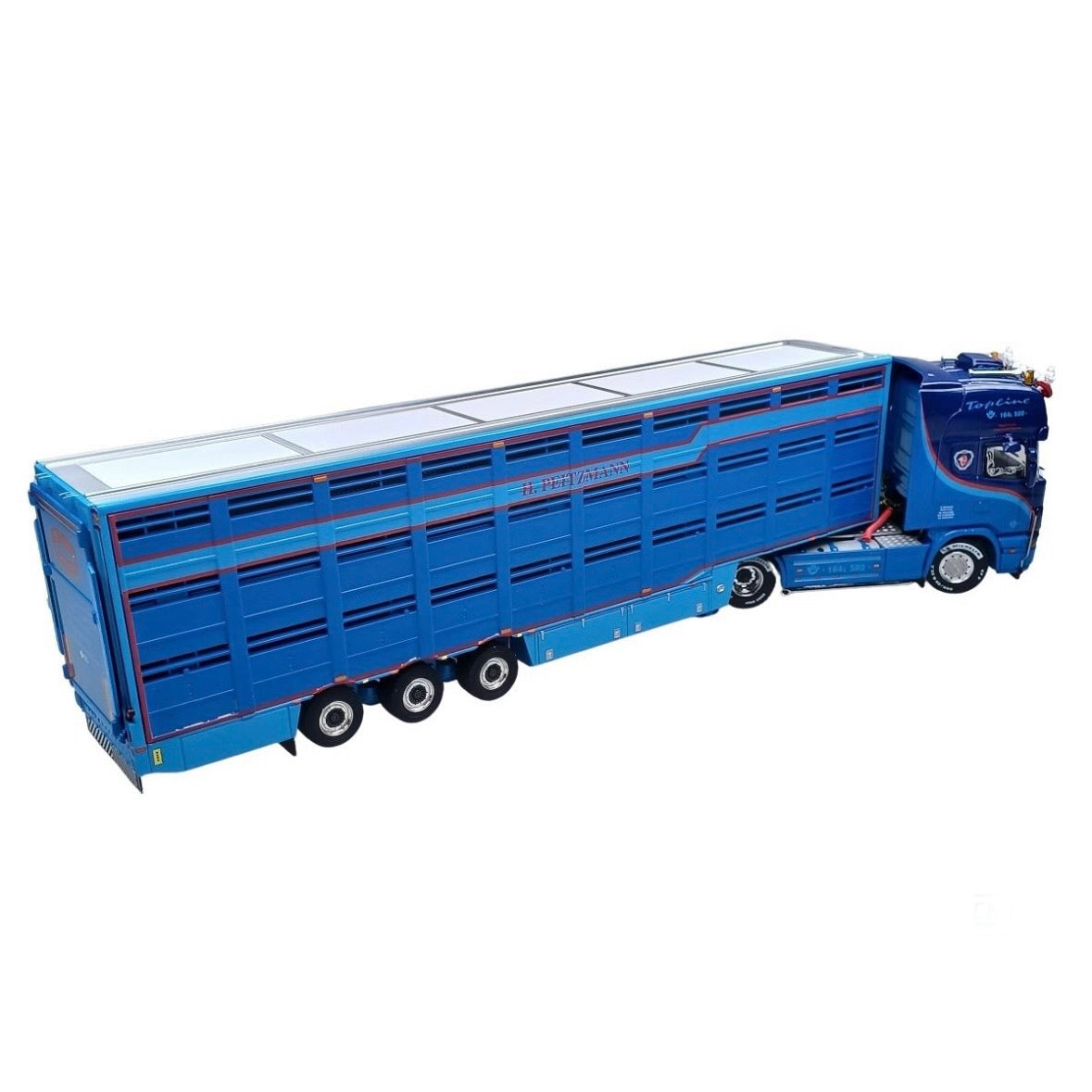 WSI H. Peitzmann Scania R4 Topline Livestock Cattle Trailer