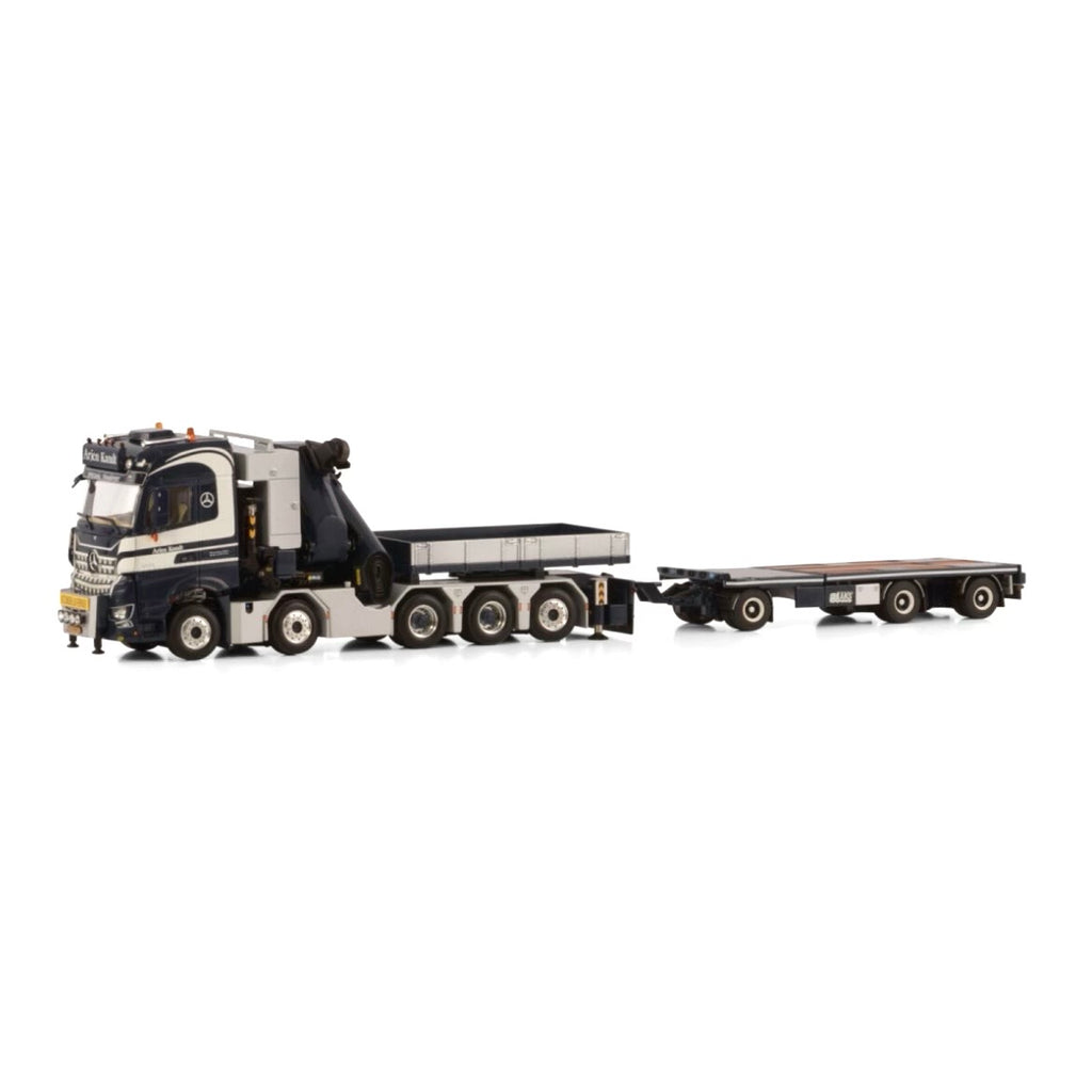 WSI Arjen Kandt Mercedes Arocs MP5 Big Space 10x4 Palfinger PK 165.002 TEC 7 + JIB &amp; 3 Axle Trailer