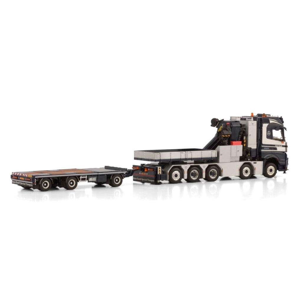 WSI Arjen Kandt Mercedes Arocs MP5 Big Space 10x4 Palfinger PK 165.002 TEC 7 + JIB &amp; 3 Axle Trailer