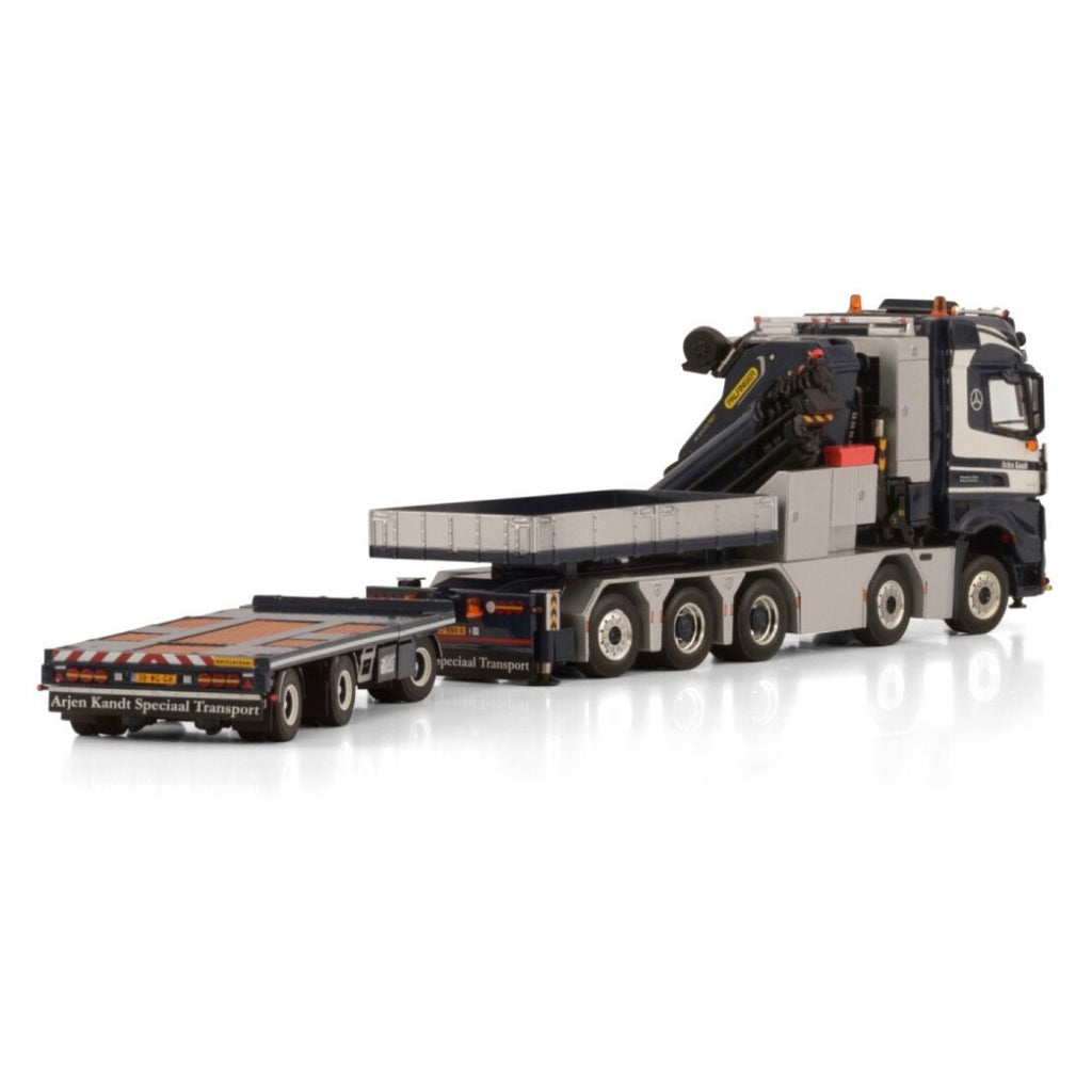 WSI Arjen Kandt Mercedes Arocs MP5 Big Space 10x4 Palfinger PK 165.002 TEC 7 + JIB &amp; 3 Axle Trailer