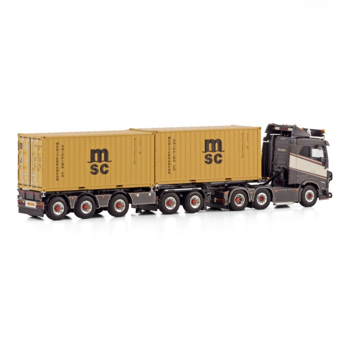 WSI M. De Groot Volvo FH5 with 5 Axle 2Connect Combi Trailer & 2x 20FT Containers