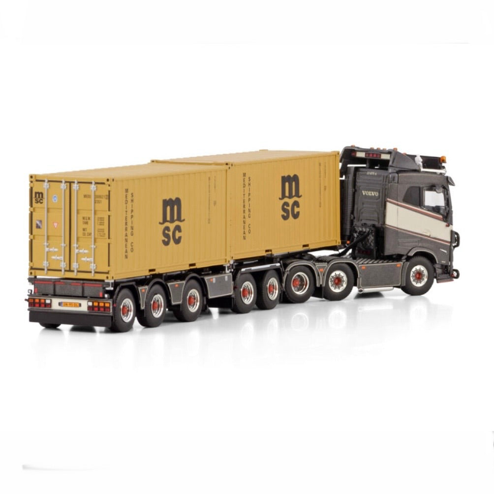 WSI M. De Groot Volvo FH5 with 5 Axle 2Connect Combi Trailer & 2x 20FT Containers
