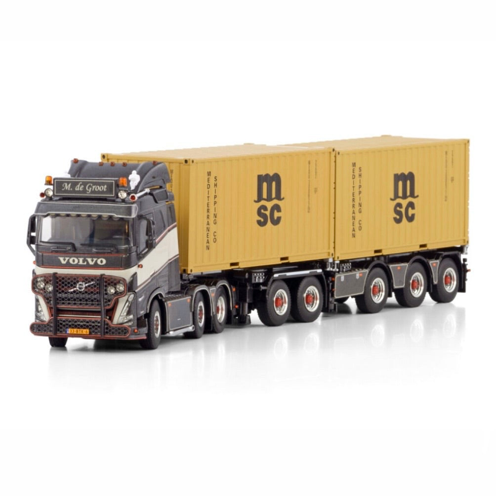 WSI M. De Groot Volvo FH5 with 5 Axle 2Connect Combi Trailer & 2x 20FT Containers