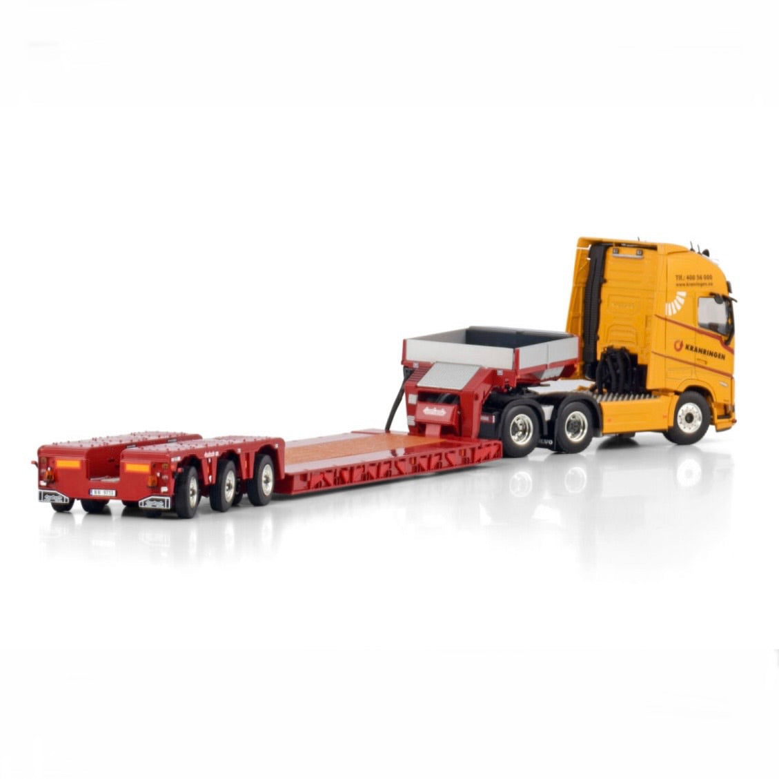WSI Kranringen Volvo FH5 Globetrotter XL 6x2 Tag Axle with Nooteboom Euro PX Low Loader