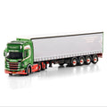 WSI Steffen Brixtofte Scania R Highline CR20H 6x2 Tag Axle with 4 Axle Curtainside Trailer