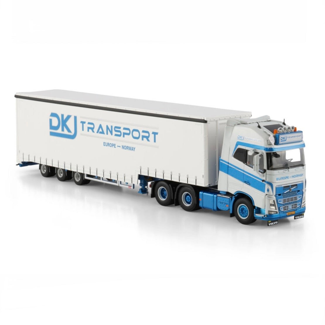 WSI DKJ Transport Volvo FH4 Globetrotter XL with New Covered Semi Low Loader