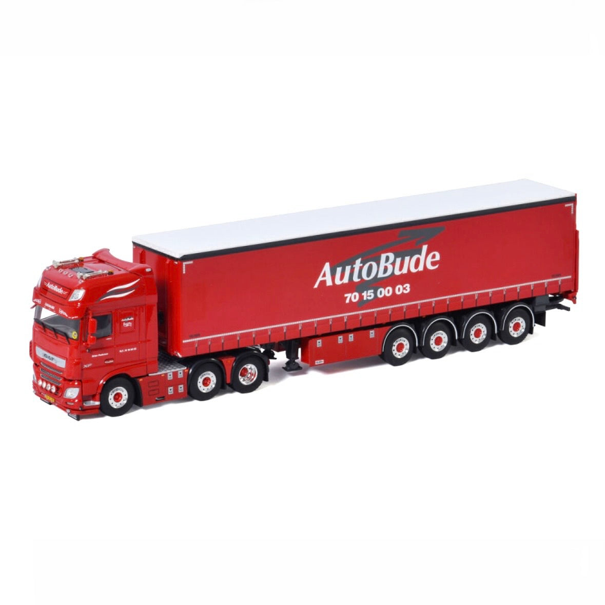 WSI Autobude DAF XF Super Space Cab MY2017 6x2 with 4 Axle Heavy Duty Curtain Side Trailer