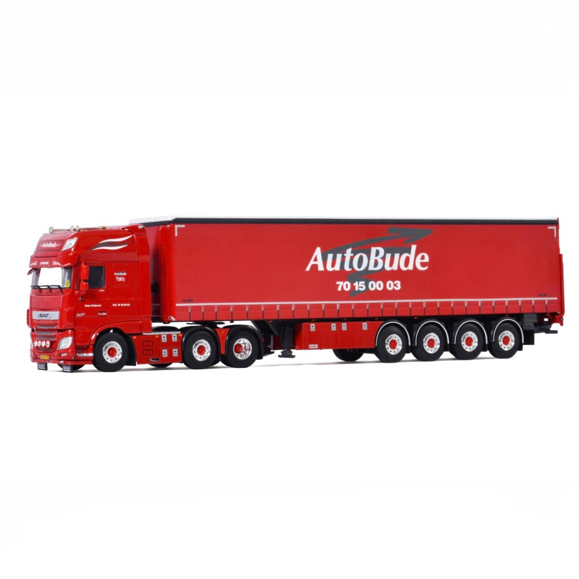 WSI Autobude DAF XF Super Space Cab MY2017 6x2 with 4 Axle Heavy Duty Curtain Side Trailer