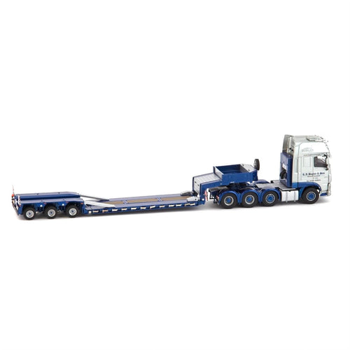 IMC / Tekno R A Bugler & Son  Transport DAF XF SSC Euro6 8x4 with Goldhofer 3 Axle Low Loader side view