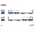 WSI Ballast Nedam Mercedes Arocs MP4 8x2 Tag Axle Tipper with Drawbar Plant Trailer (Pre Order)
