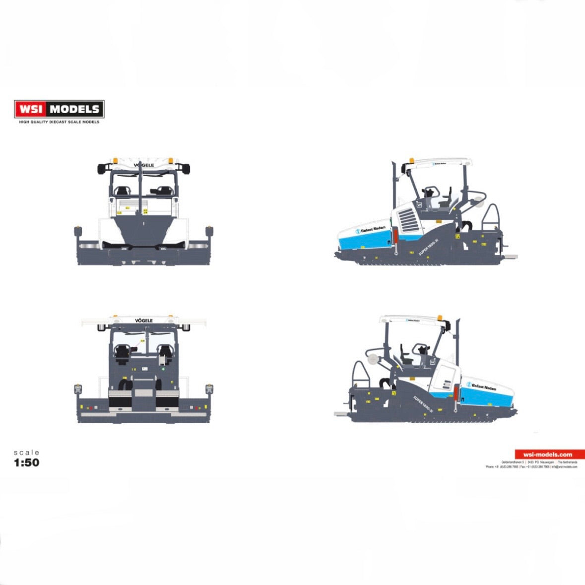 WSI Ballast Nedam Vogele Super 1800-3 Paver (Pre Order)