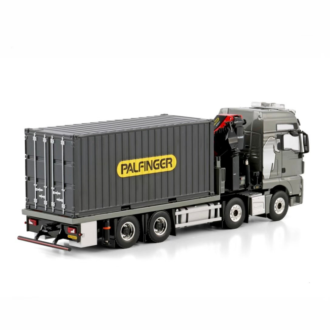 WSI MAN TGX XXL Euro 6C Rigid Flatbed 8x4 with Palfinger PK480 Tec + 20ft Container