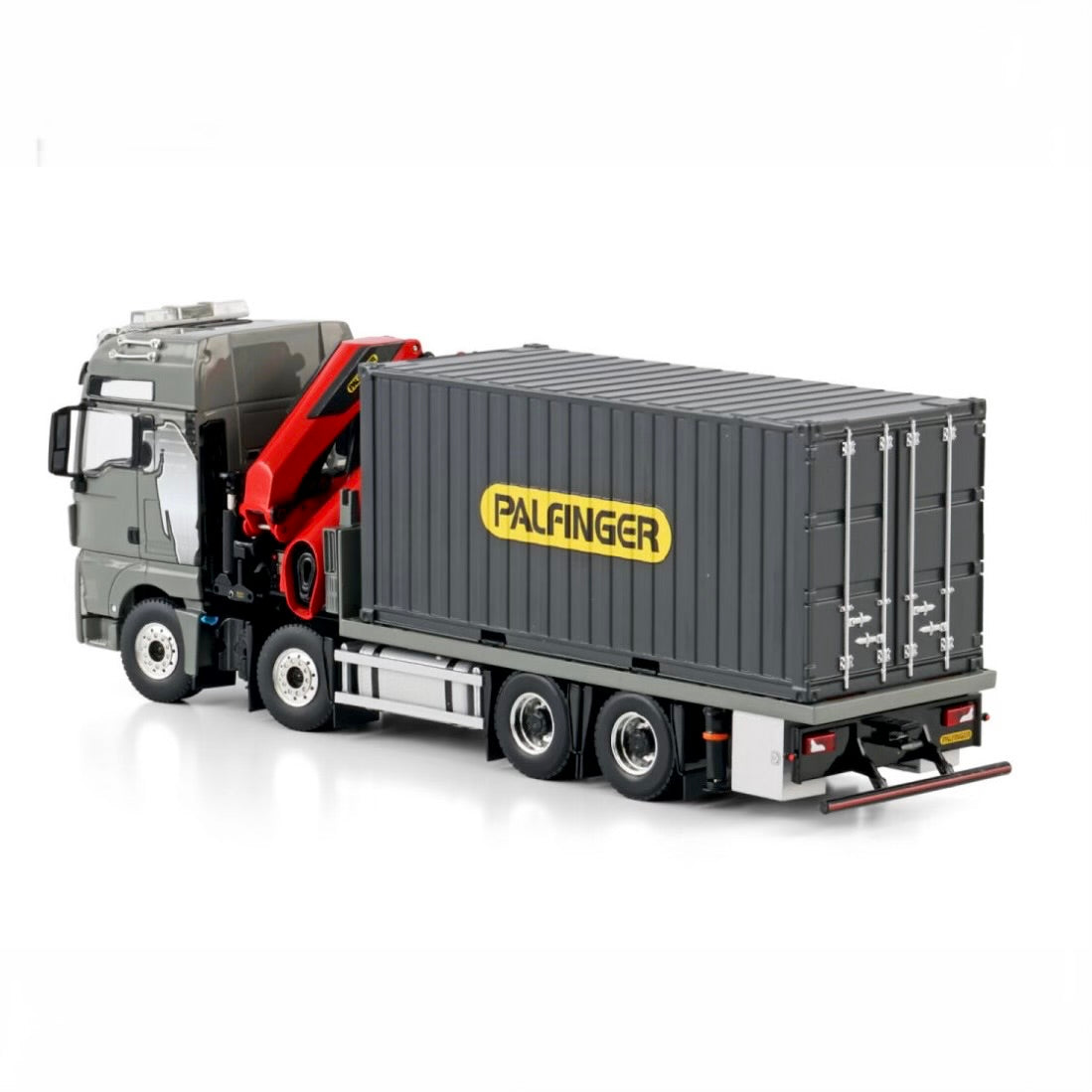 WSI MAN TGX XXL Euro 6C Rigid Flatbed 8x4 with Palfinger PK480 Tec + 20ft Container