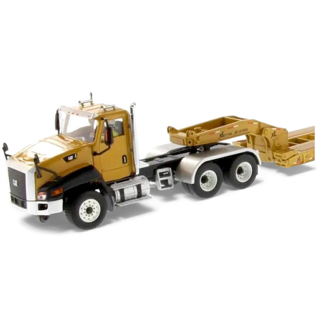 Diecast Masters Caterpillar CT660 Day Cab Tractor with XL120 Low-Profile HDG Trailer includes 1 & 2 Axle dollies