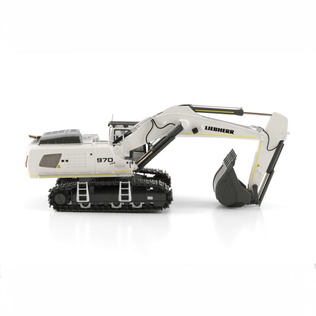 WSI Liebherr Mining R970 Tracked Excavator in White right side view