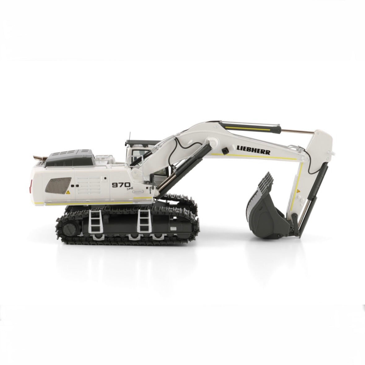 WSI Liebherr Mining R970 Tracked Excavator in White right side view
