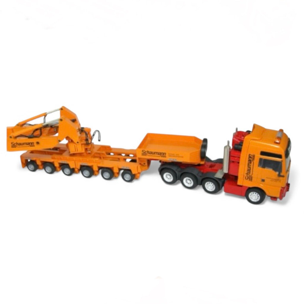 Conrad Man Shell Conrad MAN TGA SLT 8x4 Goldhofer 16-Axle Girder Trailer 1:50 – dmb models