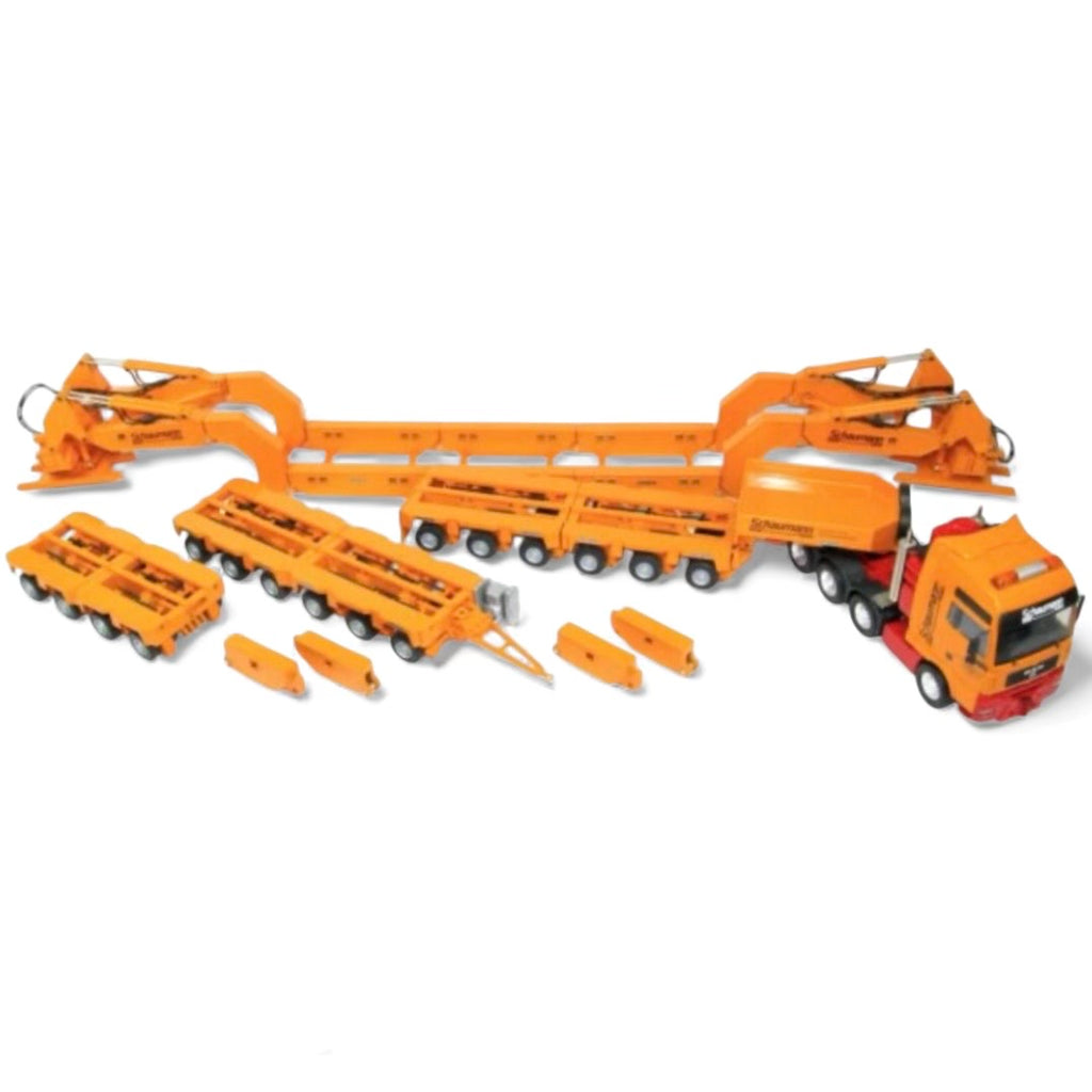 Conrad Man Shell Conrad MAN TGA SLT 8x4 Goldhofer 16-Axle Girder Trailer 1:50 – dmb models