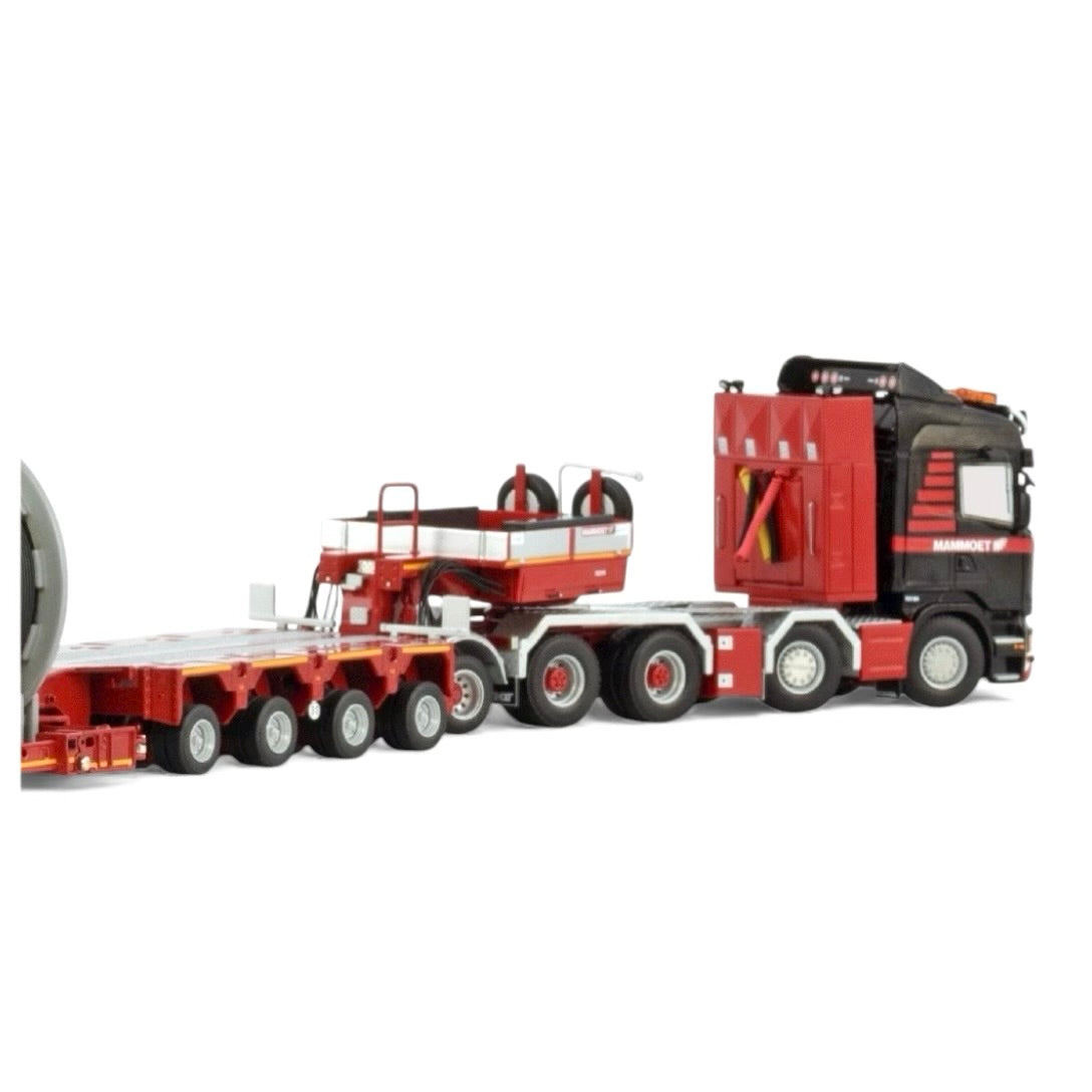 WSI Mammoet Scania R 8x4 /add on axle with 4 bed 6 trailer + cable reel