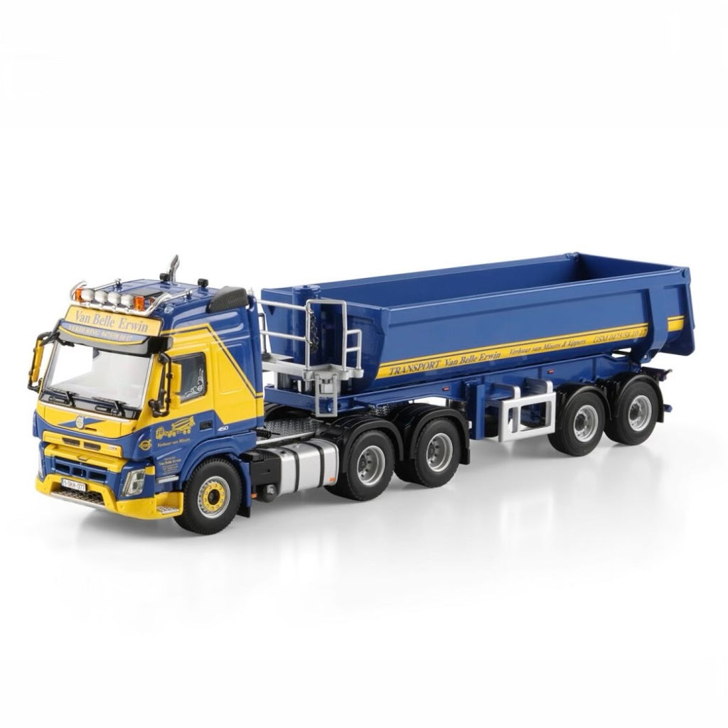 WSI Van Belle Transport Volvo FMX Globetrotter 6x4 Tipper with 2-Axle Trailer