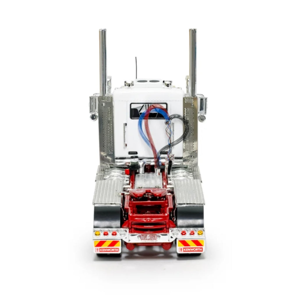 Drake Kenworth C509 Day Cab Tri Drive 8x6 White / Red rear view