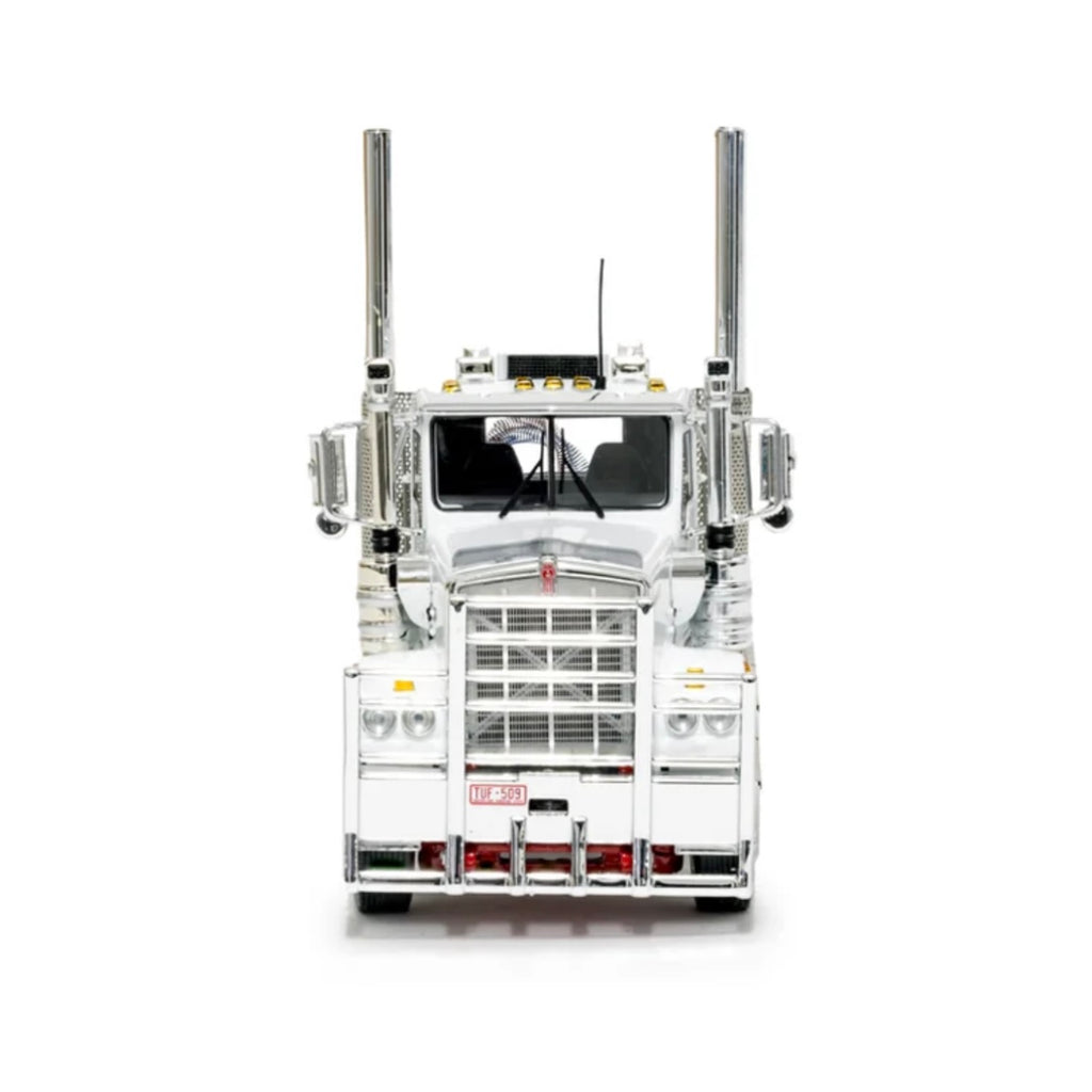 Drake Kenworth C509 Day Cab Tri Drive 8x6 White / Red front view