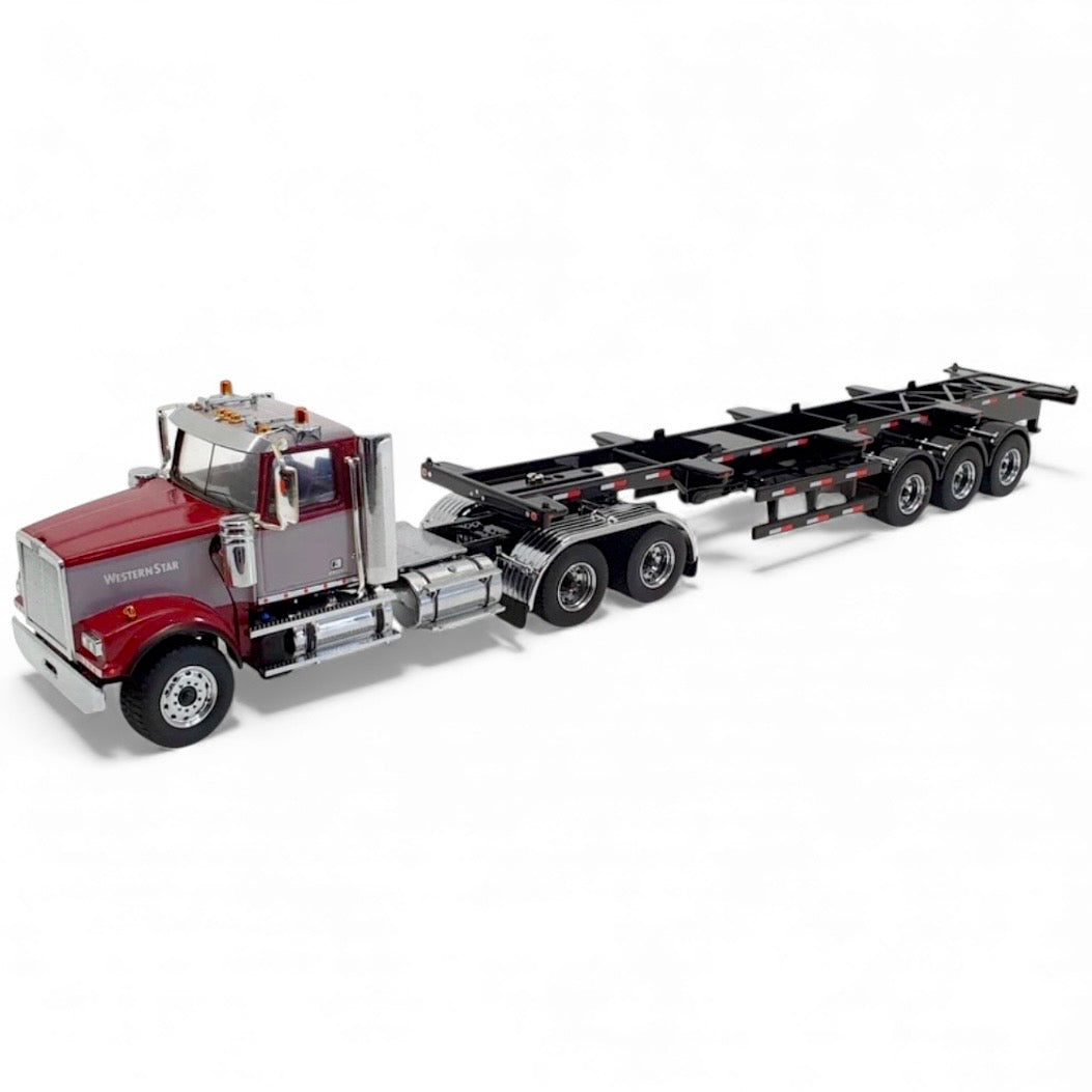 Diecast Masters Western Star® 4900 SF Day Cab Tandem 6x4 Tractor with 40' Dry Goods Sea Container
