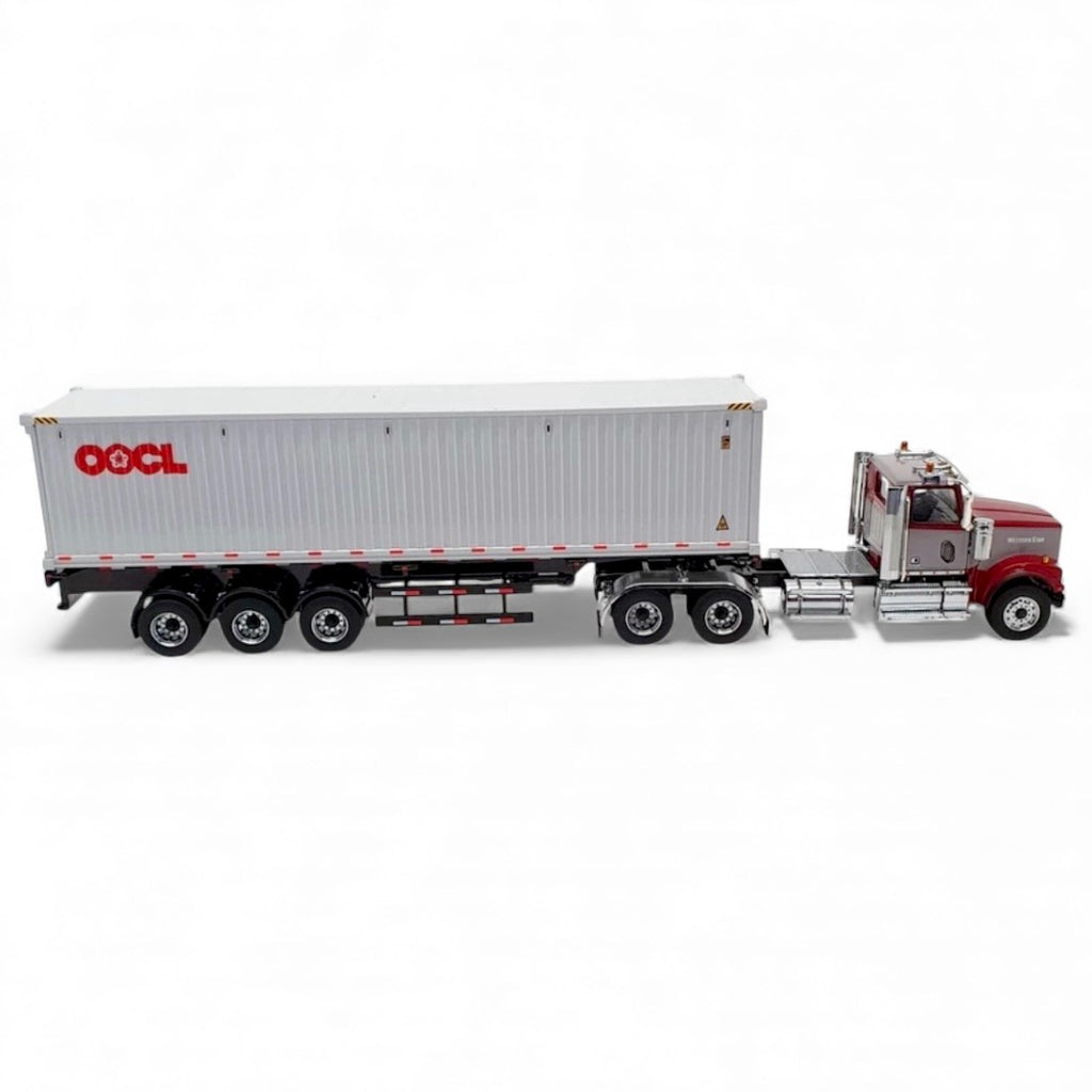Diecast Masters Western Star® 4900 SF Day Cab Tandem 6x4 Tractor with 40' Dry Goods Sea Container