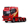 die cast model of a Scania 8x4 truck in jakobssons  livery made by IMC in 1/50 scale