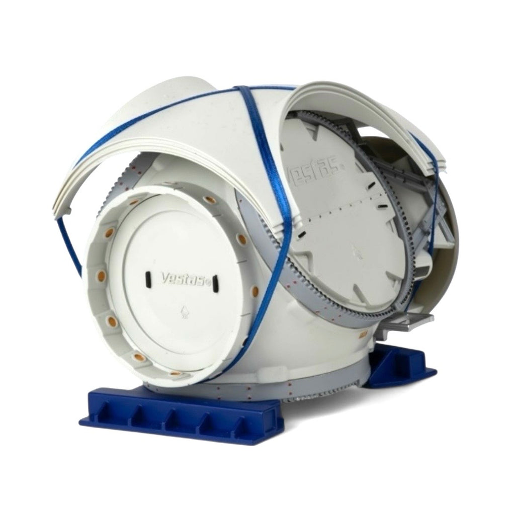 resin model of a wind turbine section in Vestas livery made by IMC in 1/50 scale