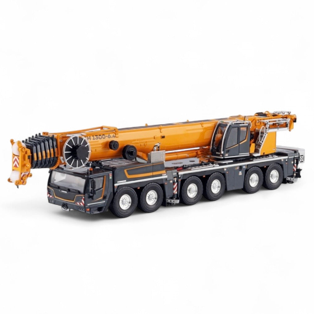 die cast model of a Liebherr ltm1300 mobile crane made by WSI  in 1/50 scale
