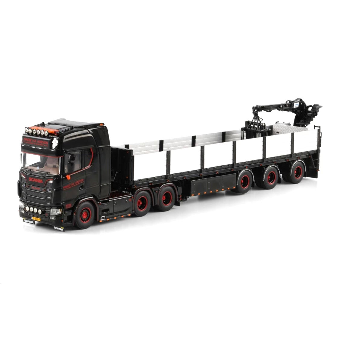 WSI Freek v.d. Hoeven Scania S Highline CS20H 6x2 with Brick Trailer 1:50 Scale Model