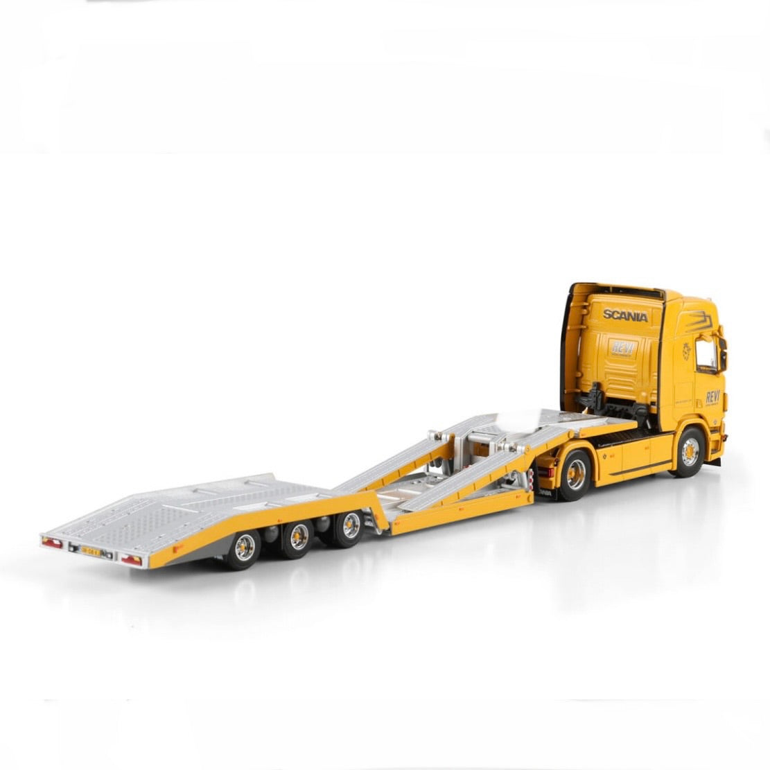 WSI REVI Speciaal Transport Scania R Highline CR20H 4x2 Truck Transporter - 3 Axle 1:50